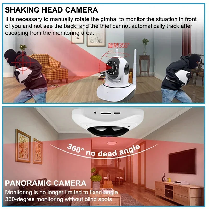 360° WLAN Panoramakamera 1080P mit Nachtsicht