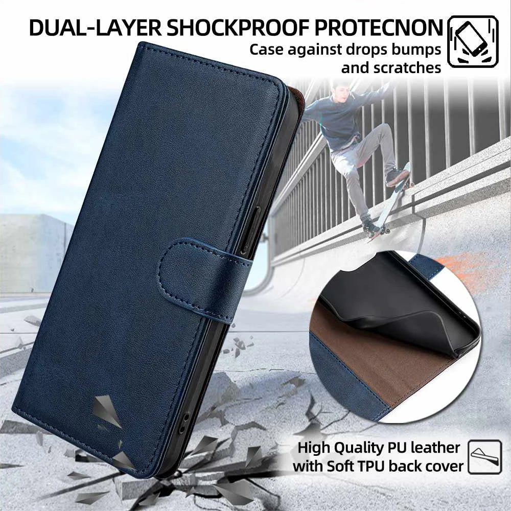 Leder Flip Brieftasche Hülle für Pixel 7–8A