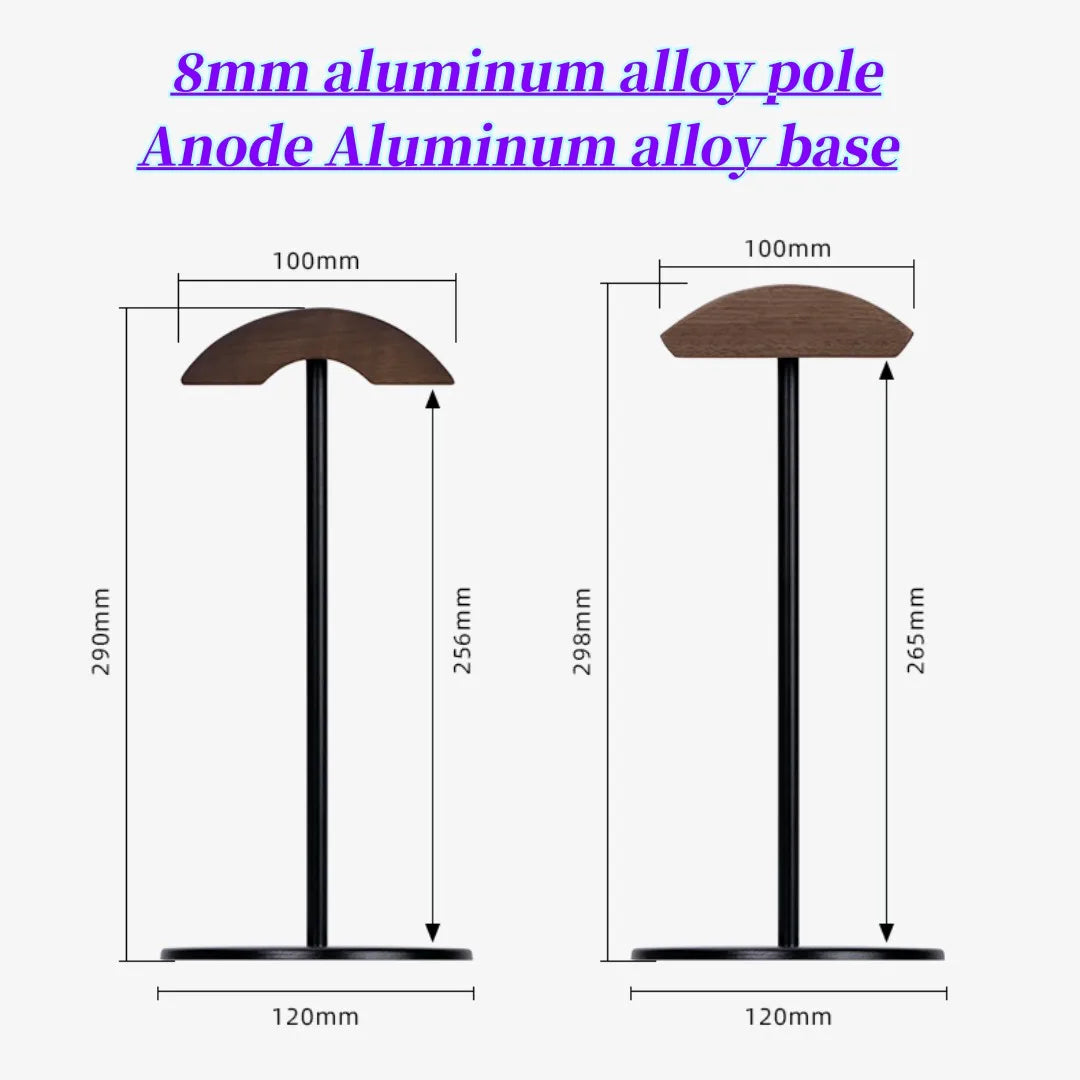 Metall-Walnuss Kopfhörerständer Holzhalter Schreibtisch
