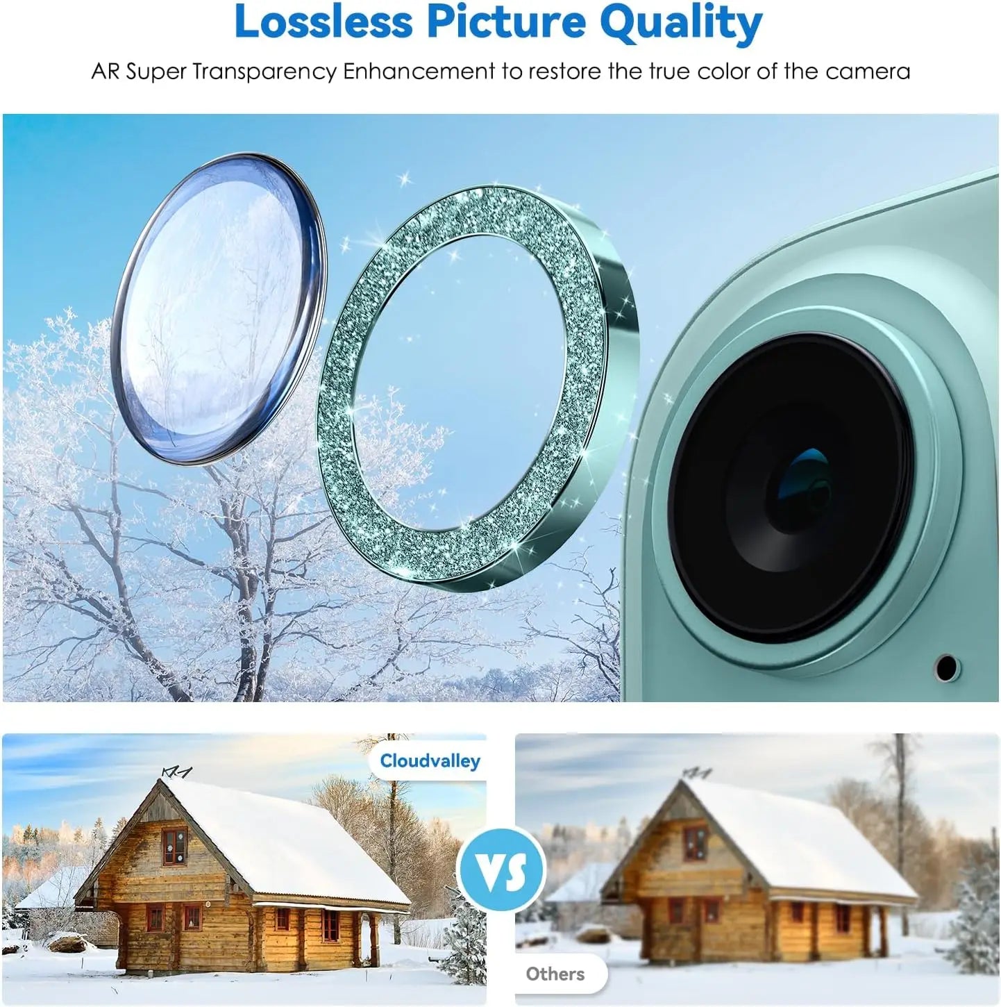 Bling Glitter Camera Protective Glass for iPhone 17