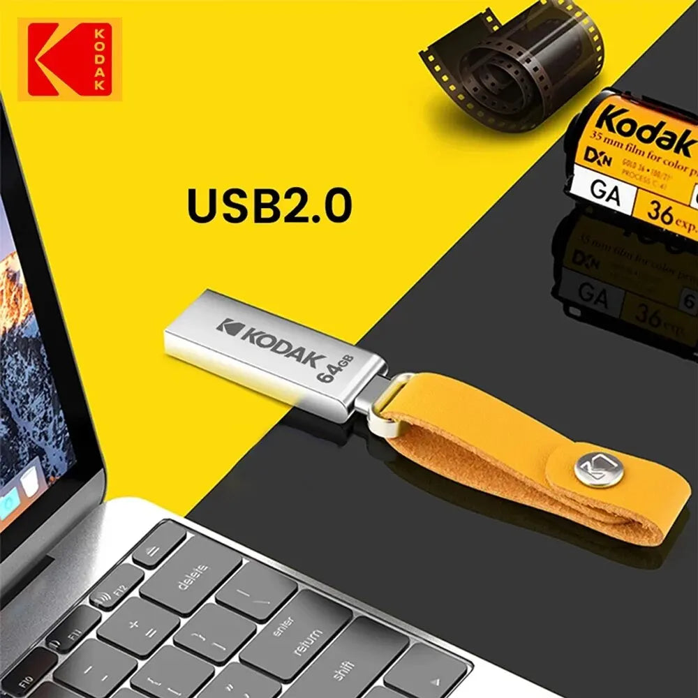 USB 2.0 Flashlaufwerk 128GB Leder Metall