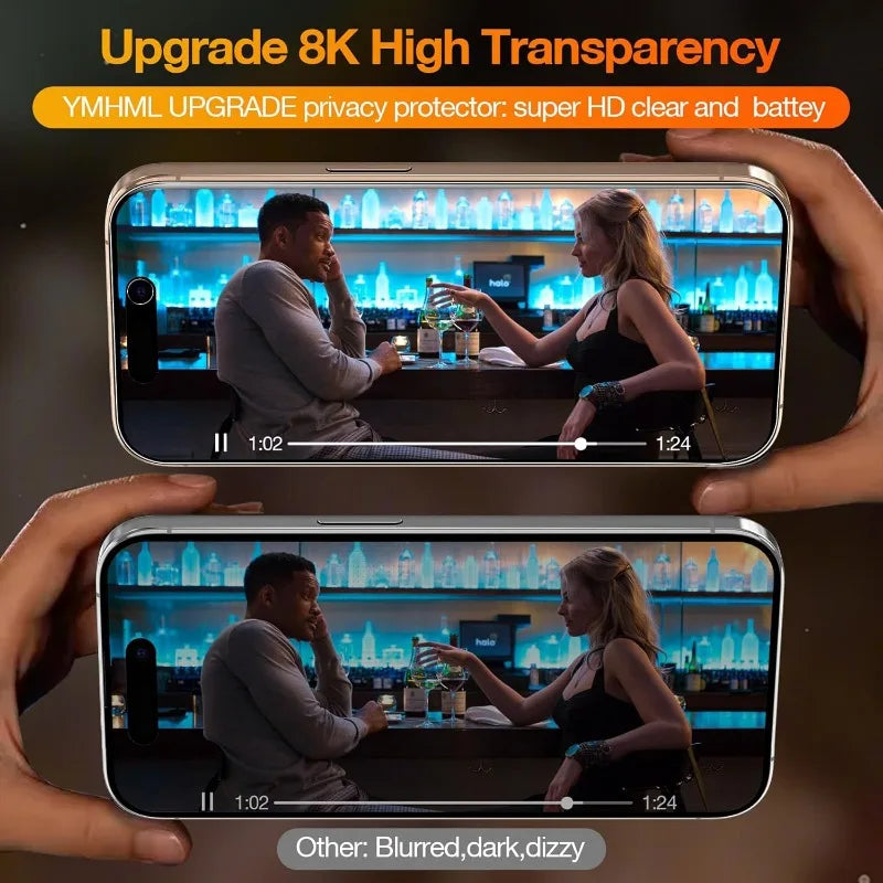 4er Set Sichtschutz Panzerglas für iPhone 17 Pro Max