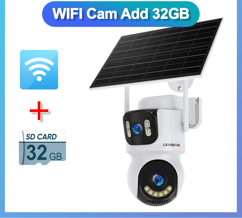 4K 4G WiFi Solarkamera mit 10X Zoom und Auto Tracking