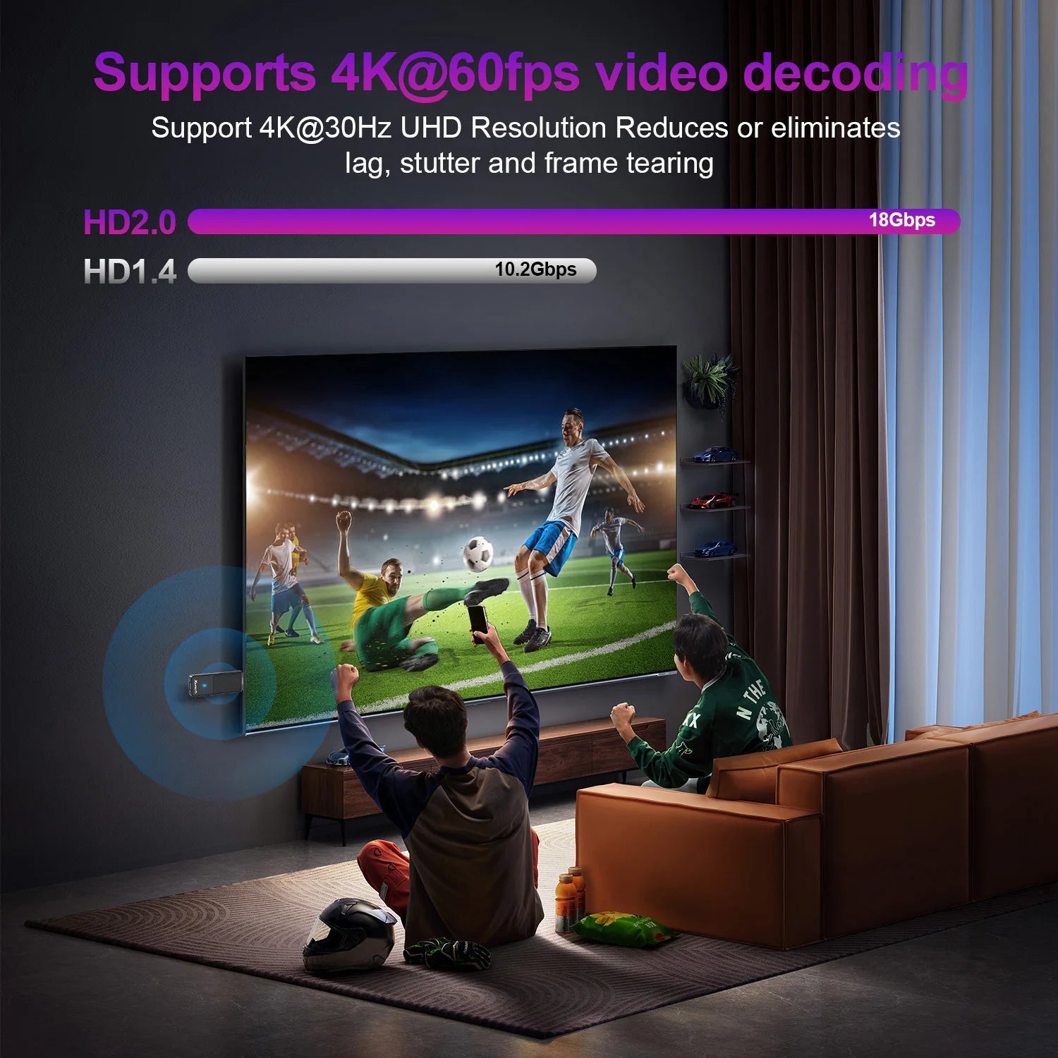 4K Android 14 TV-Stick mit WiFi 6 Streaming