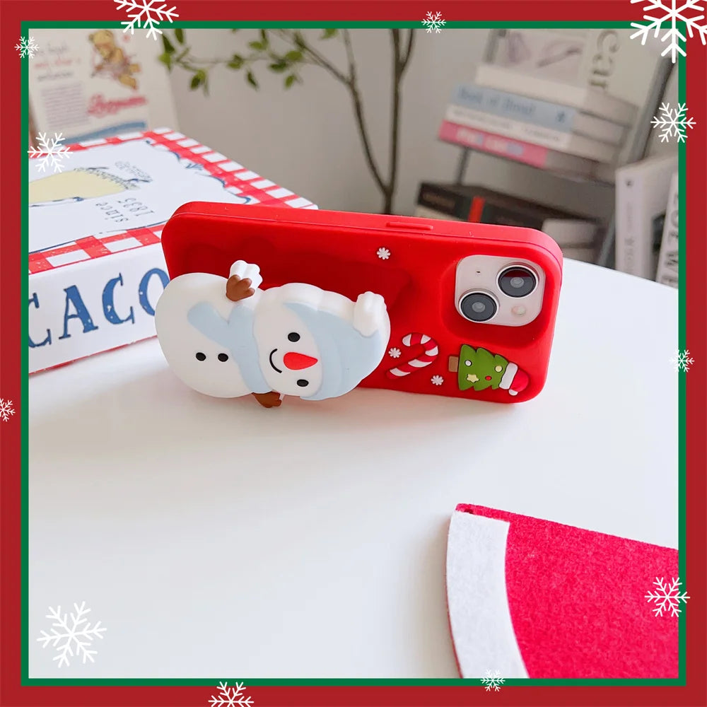 3D Christmas Snowman Case for iPhone Pro Max