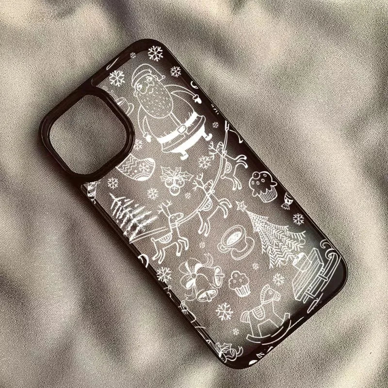 Cartoon Snowflake Christmas Case for iPhone 16