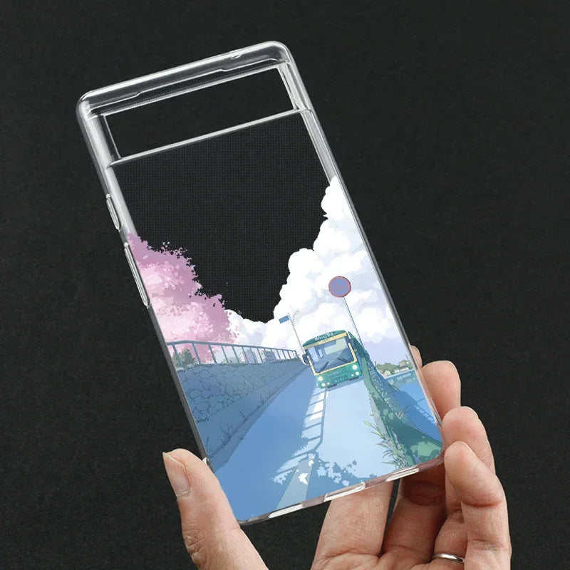 Anime Landschaft Hülle für Pixel 6–8 Pro
