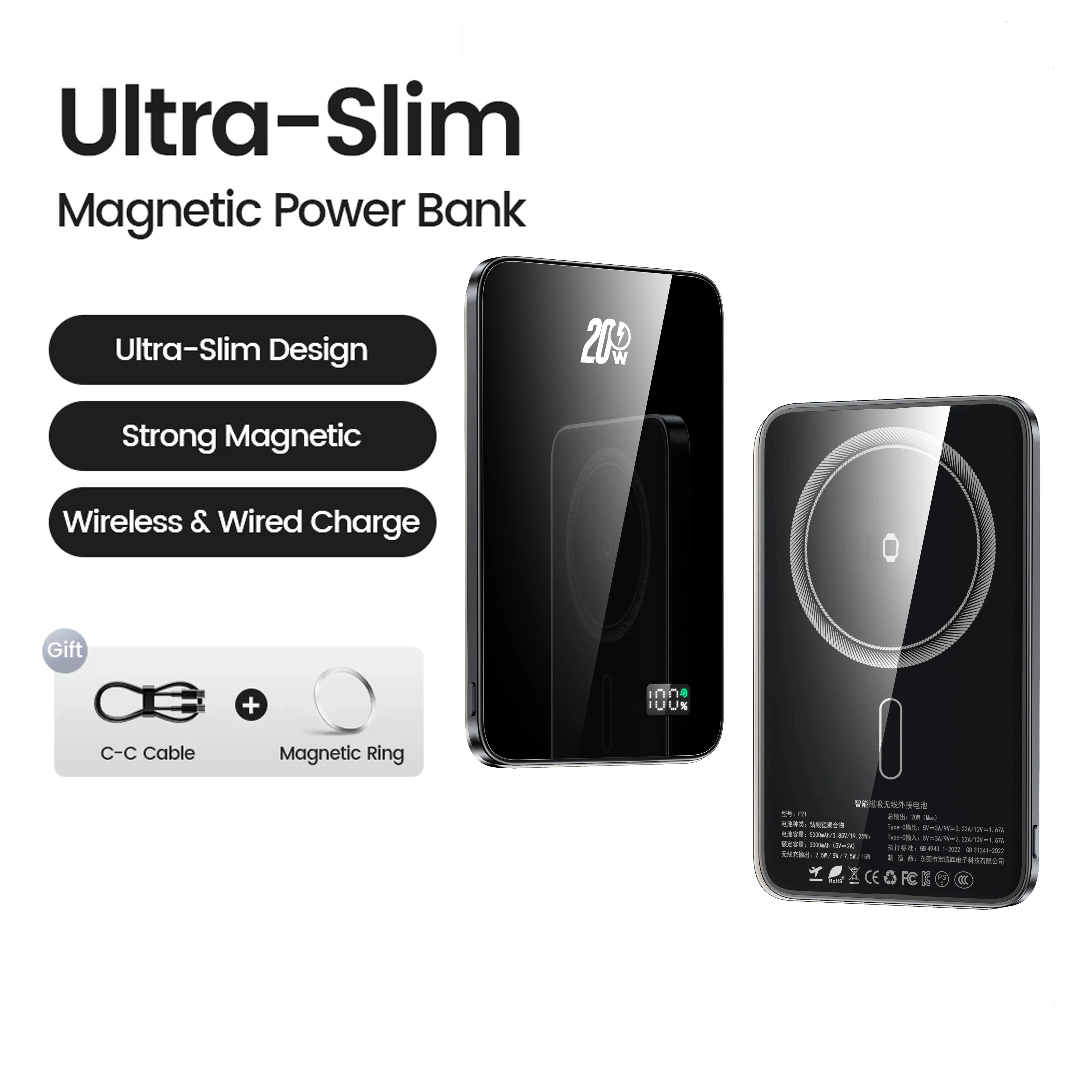 10000 mAh MagSafe Powerbank 20W Slim