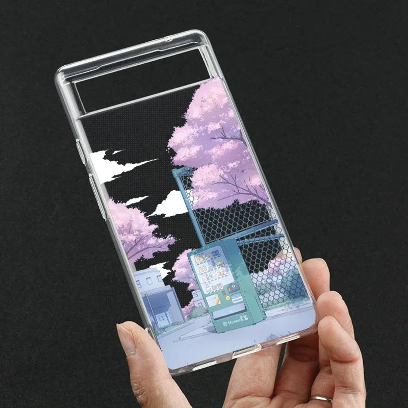 Anime Landschaft Hülle für Pixel 6–8 Pro