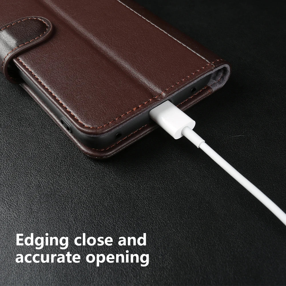 Luxuriöse Echtleder Handyhülle für Google Pixel 10