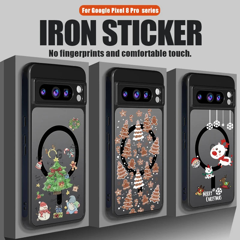 Weihnachtliche TPU-Handyhülle mit Schneemann und Tannenbaum