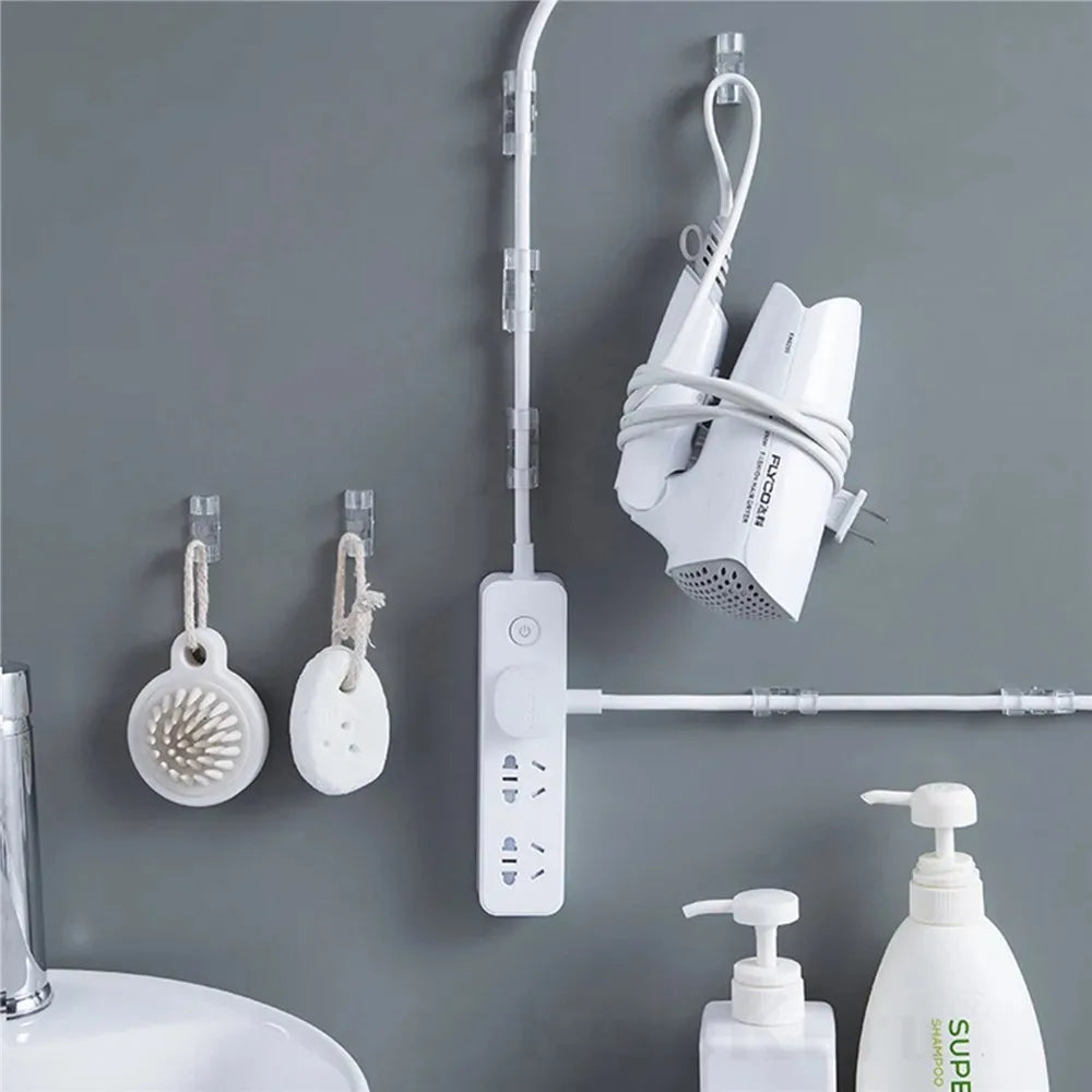 Selbstklebende Kabelclips für Schreibtisch und Wand