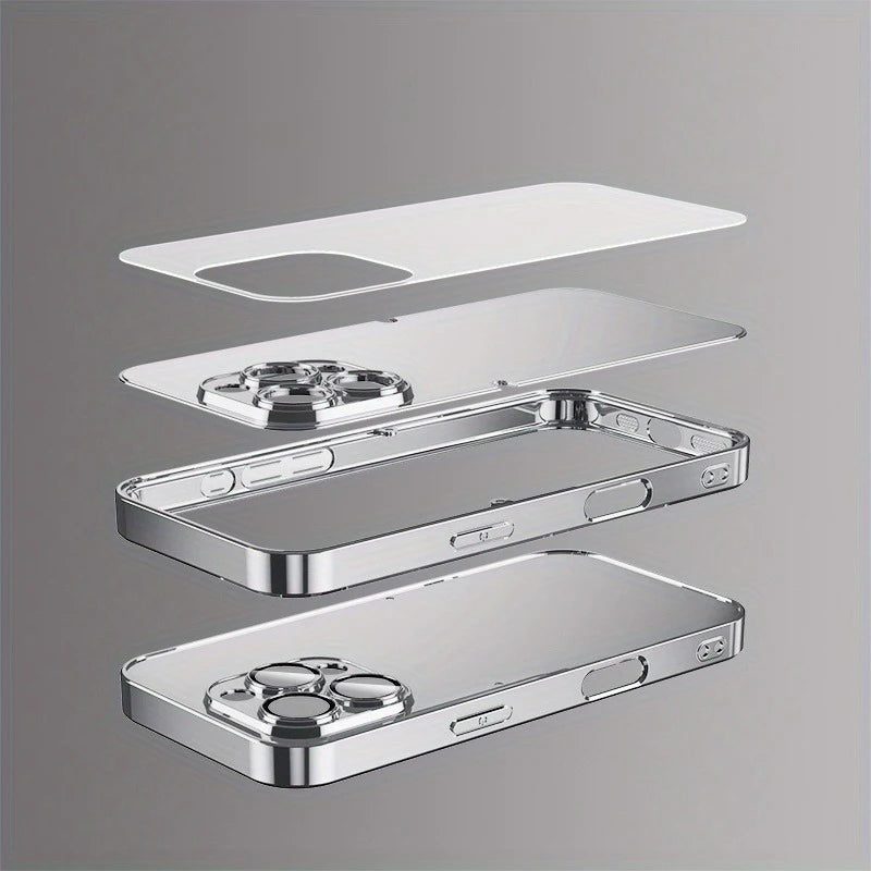 Weihnachtsmann Glas Hülle Silber für Samsung S25