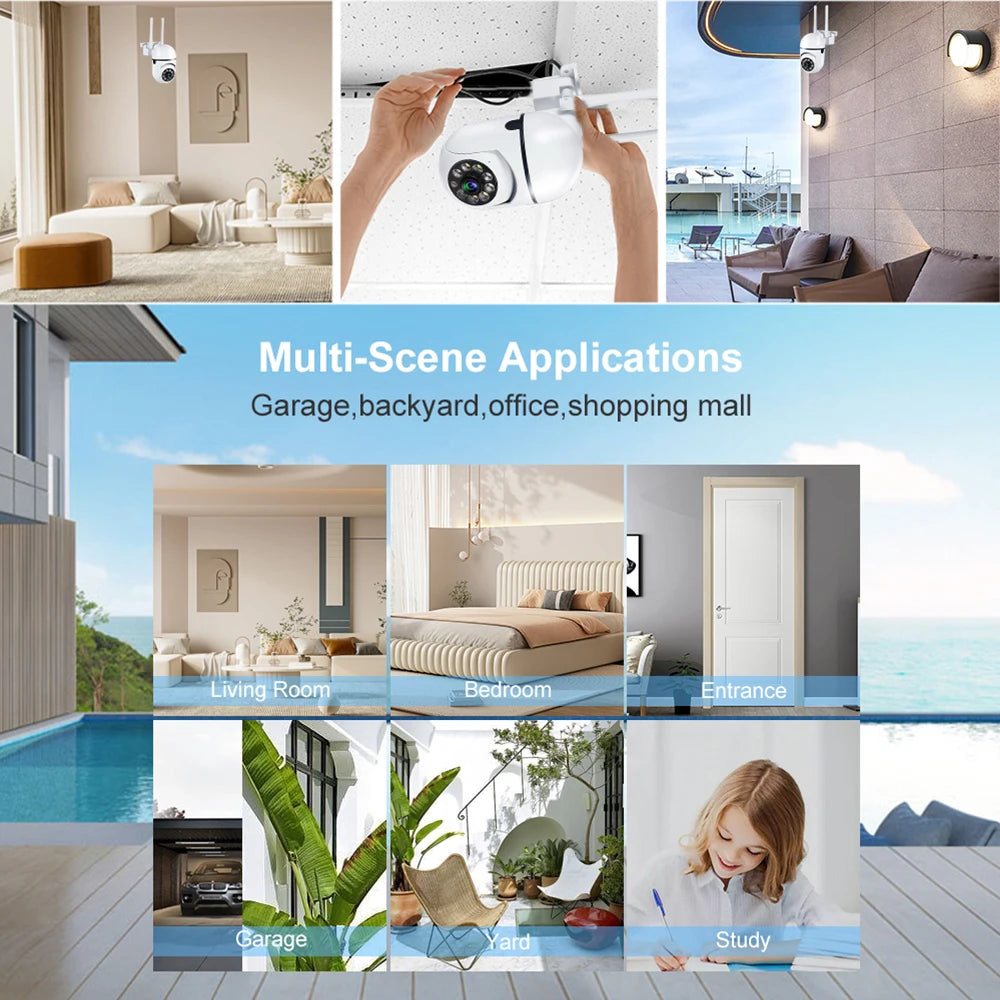 8MP WiFi IP PTZ Kamera Outdoor 4X Zoom