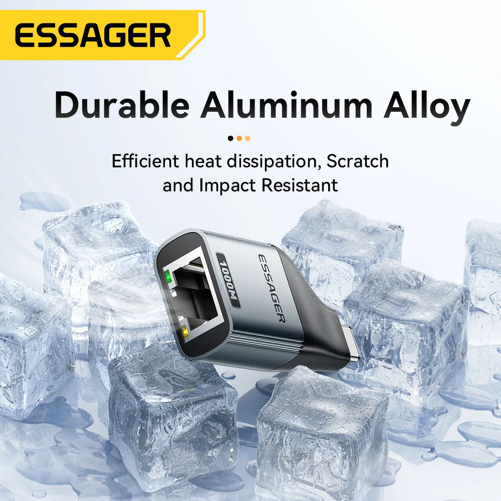 Essager USB-C auf RJ45 LAN Adapter