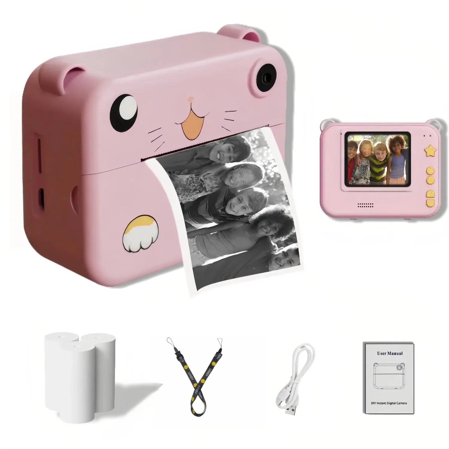 Kinder Digitalkamera Sofortdruck 1080P HD Mini