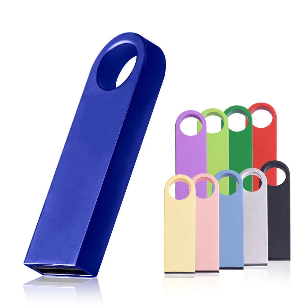 Bunter USB-Metall-Stick 4GB–128GB mit Schlüsselanhänger