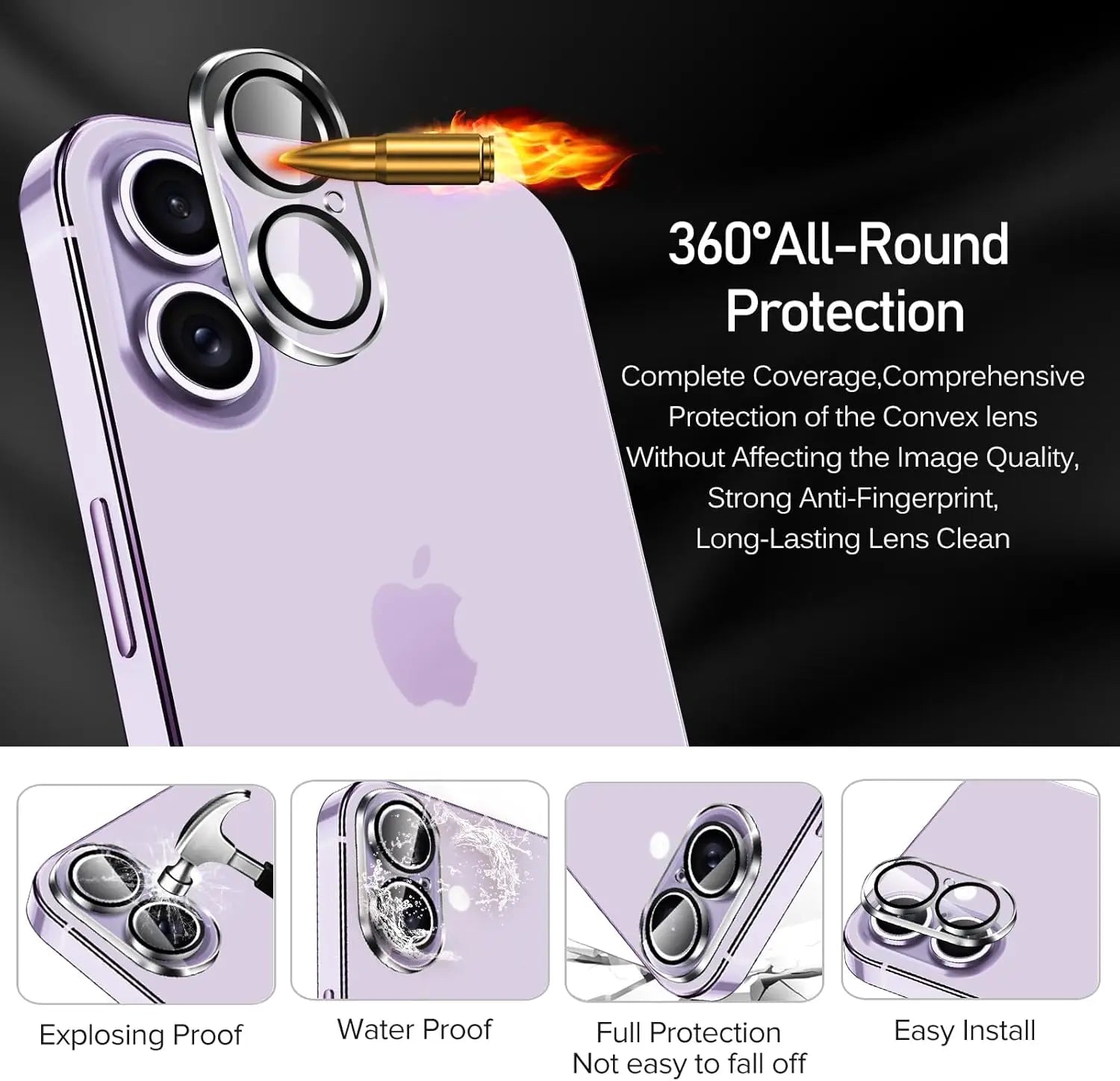 HD Kamera Schutzfolie 9H für iPhone 17