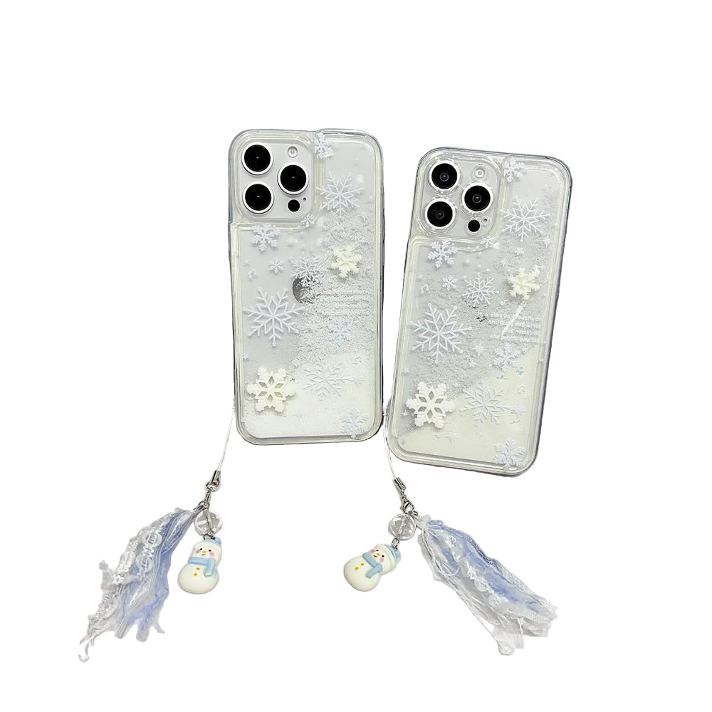 Glitter Snowflake TPU Case for iPhone 16