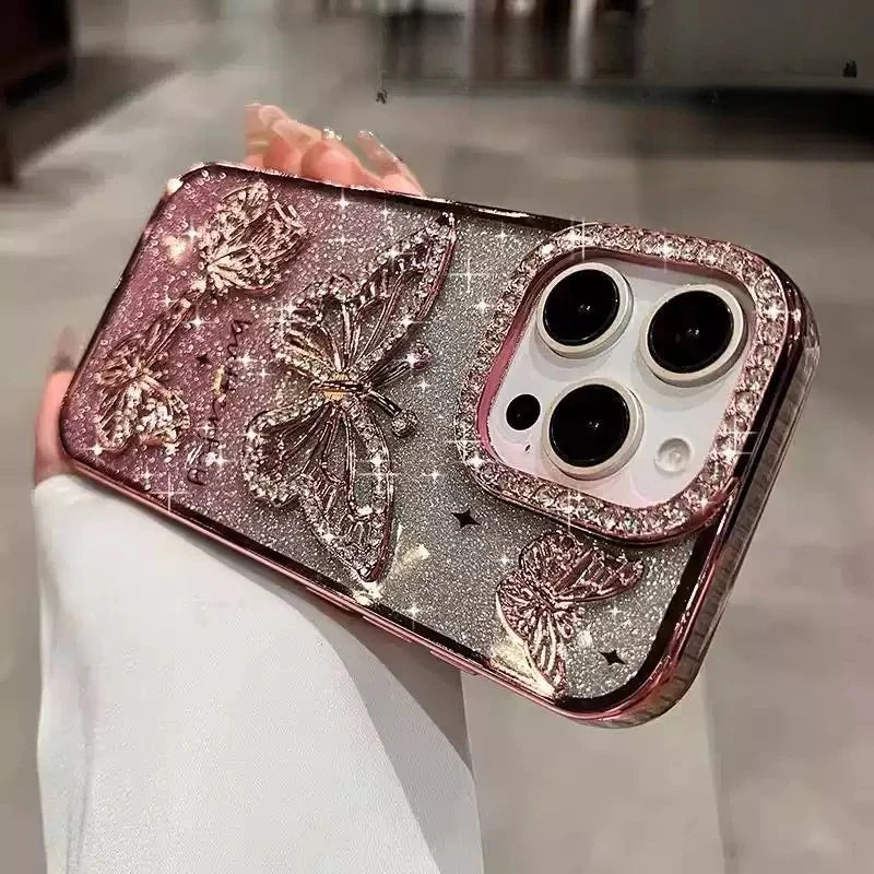 Elegante Handyhülle mit Diamantkamera für iPhone 17