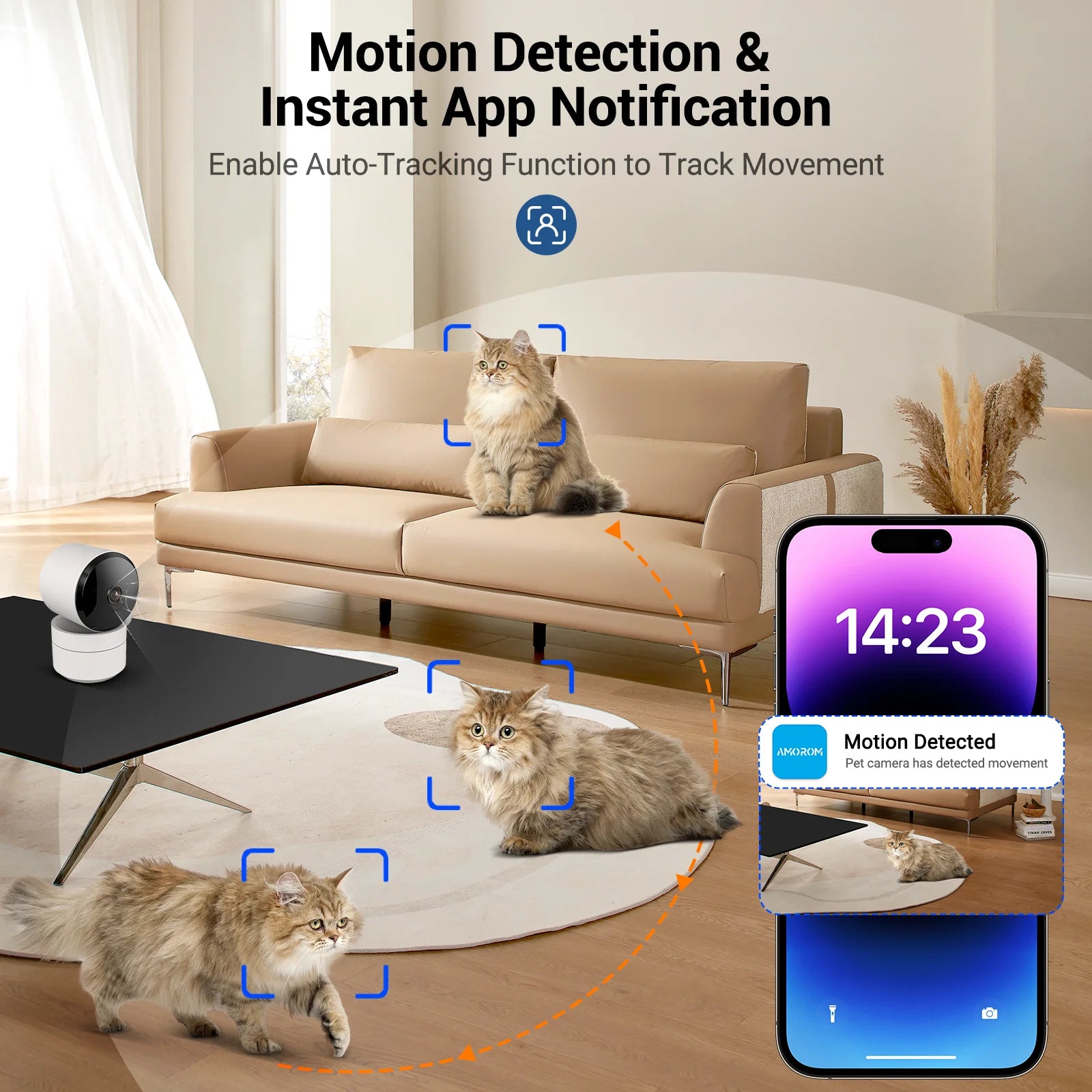 WLAN 1080P Innenkamera mit 360° PTZ und Nachtsicht