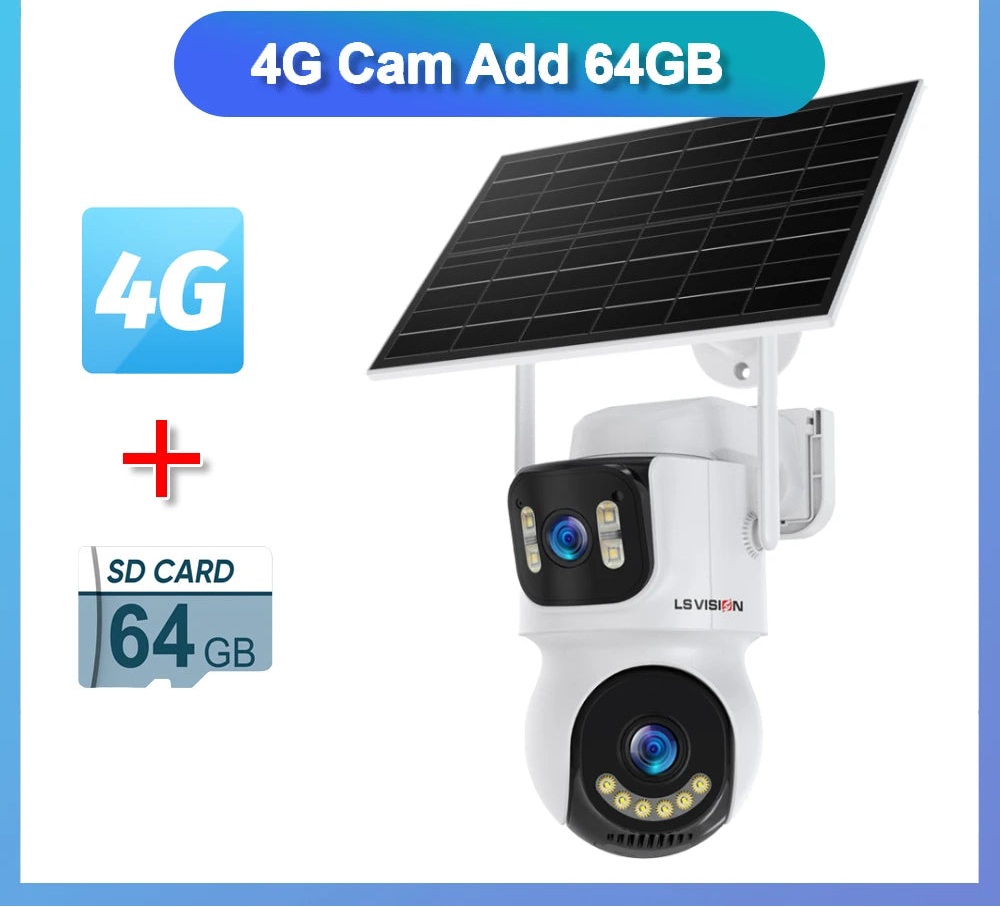 4K 4G WiFi Solarkamera mit 10X Zoom und Auto Tracking
