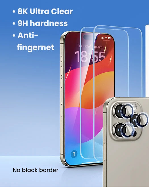 Full protection tempered glass for iPhone 17 Pro Max