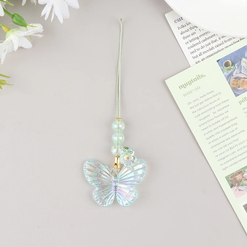 Bunter Schmetterling Handy-Lanyard mit Anhänger