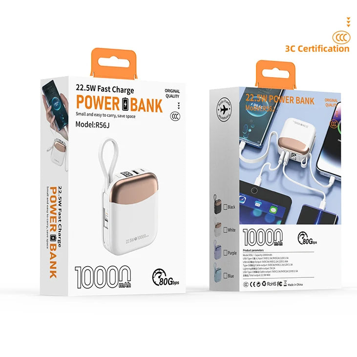 66W Mini Schnelllade-Powerbank 10000mAh