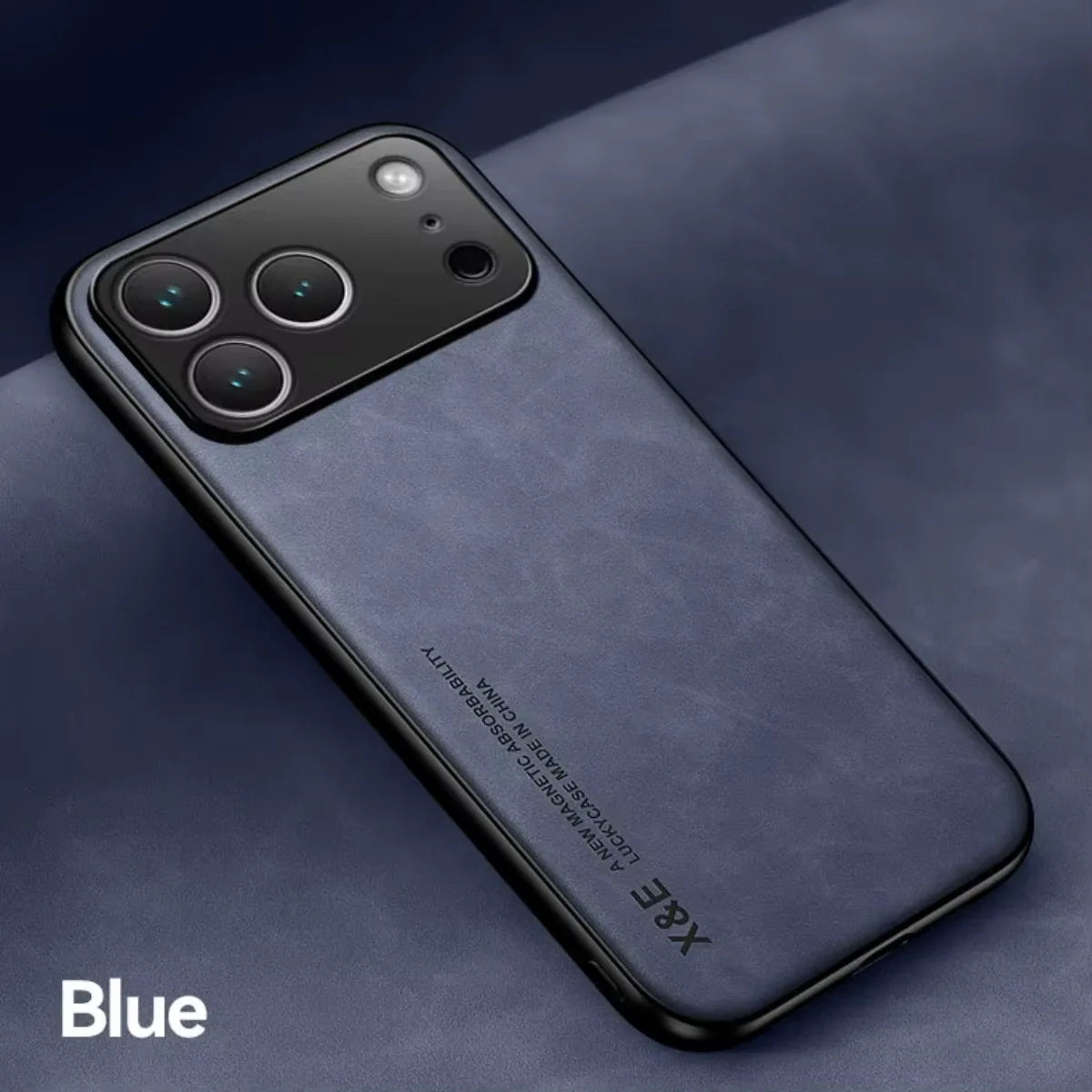 Luxus Lederhülle mit Metallplatte für iPhone 17 Serie