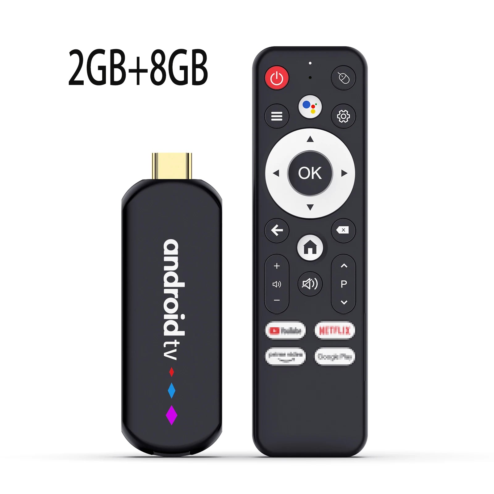 4K Android TV Stick with voice control and WiFi