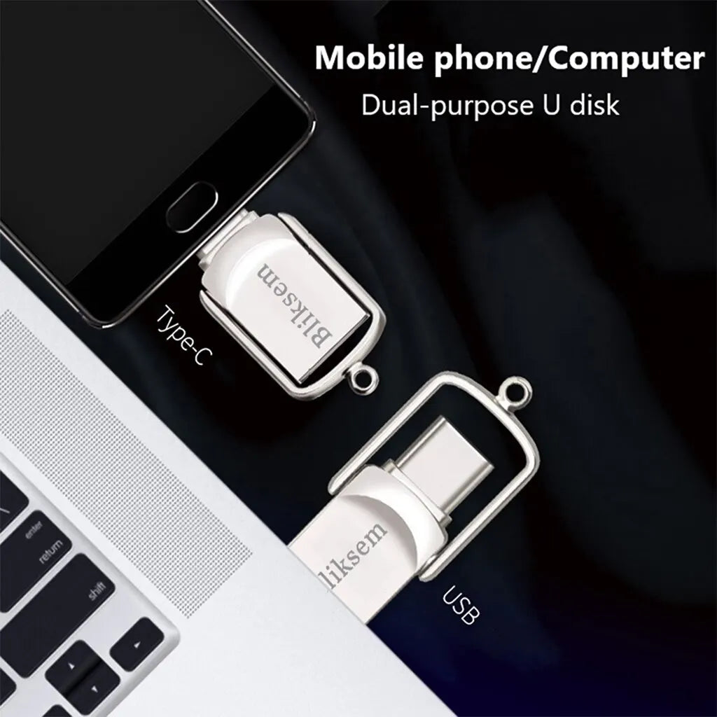 Bliksem 2-in-1 USB-Stick Type-C 32–128GB