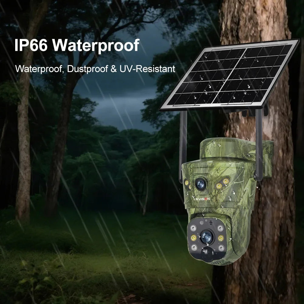 8MP 4G Solar Überwachungskamera mit Dual Bildschirmen