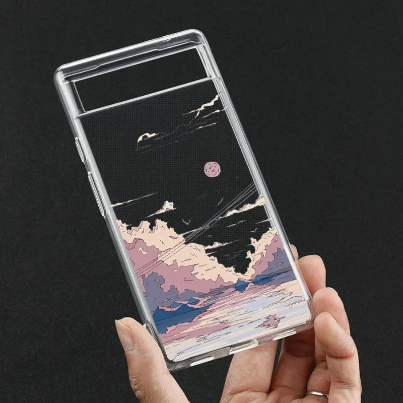 Anime Landschaft Hülle für Pixel 6–8 Pro