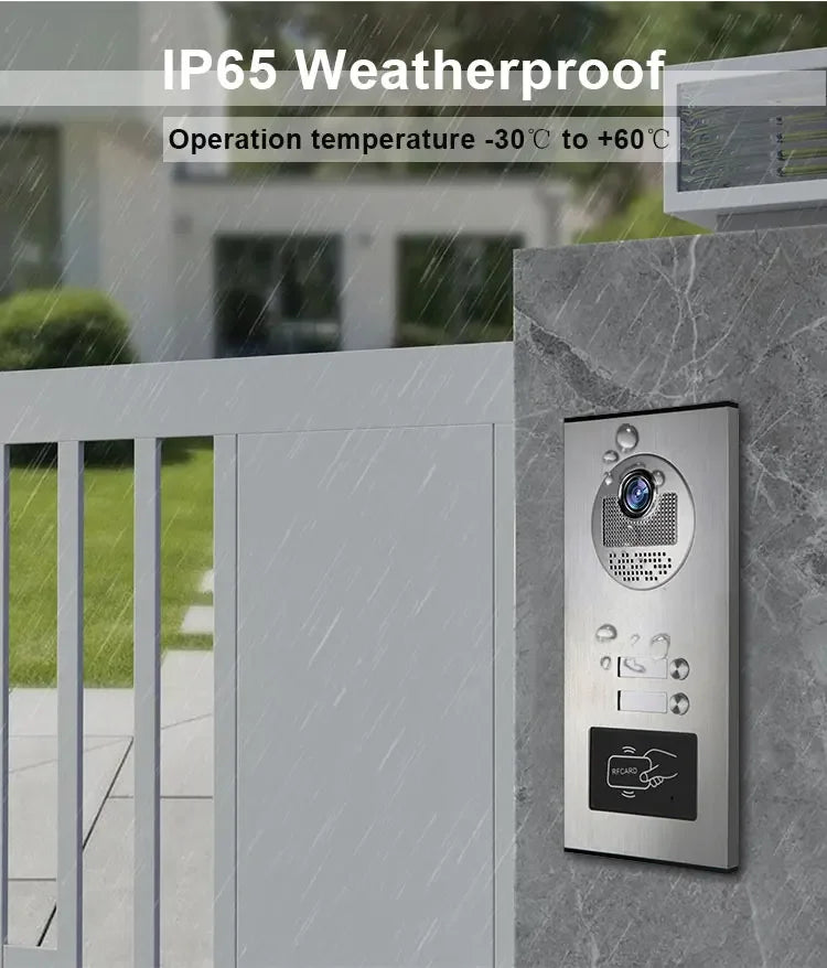 Video intercom system with RFID for 2 residential units