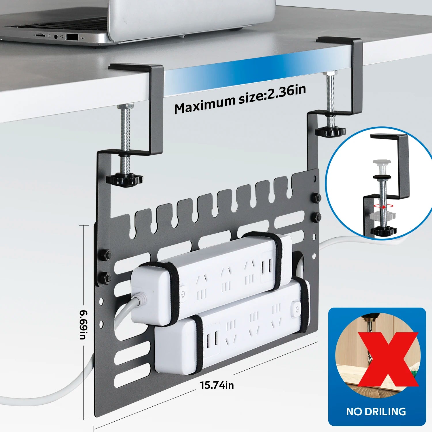 Tisch-Kabelmanagement Rack platzsparend Schreibtisch Organizer