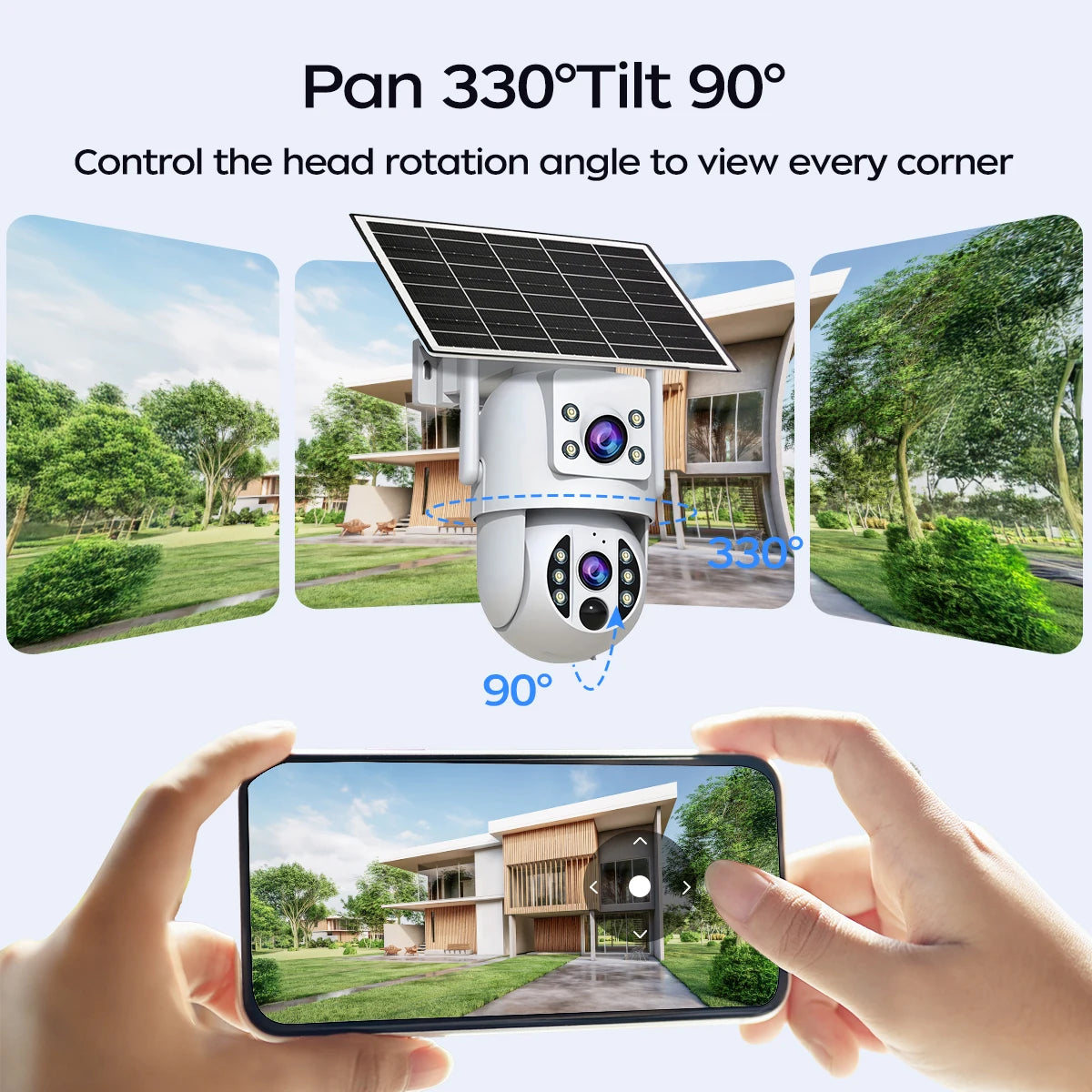 4K Solar WLAN PTZ Kamera mit Dual Objektiv Outdoor