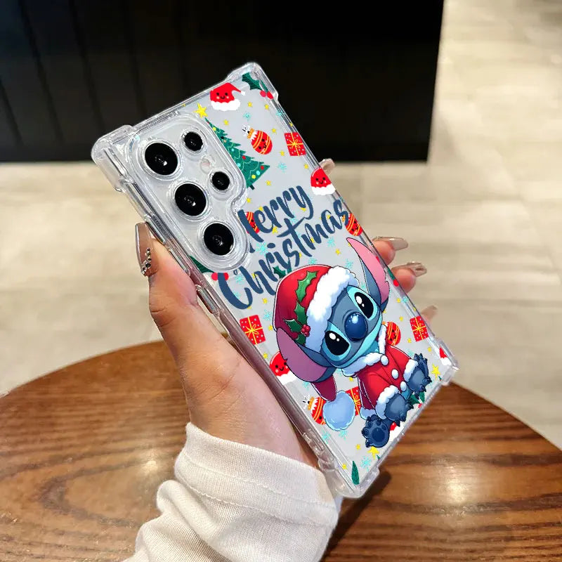 Weihnachts-Lilo & Stitch Hülle für Samsung S25