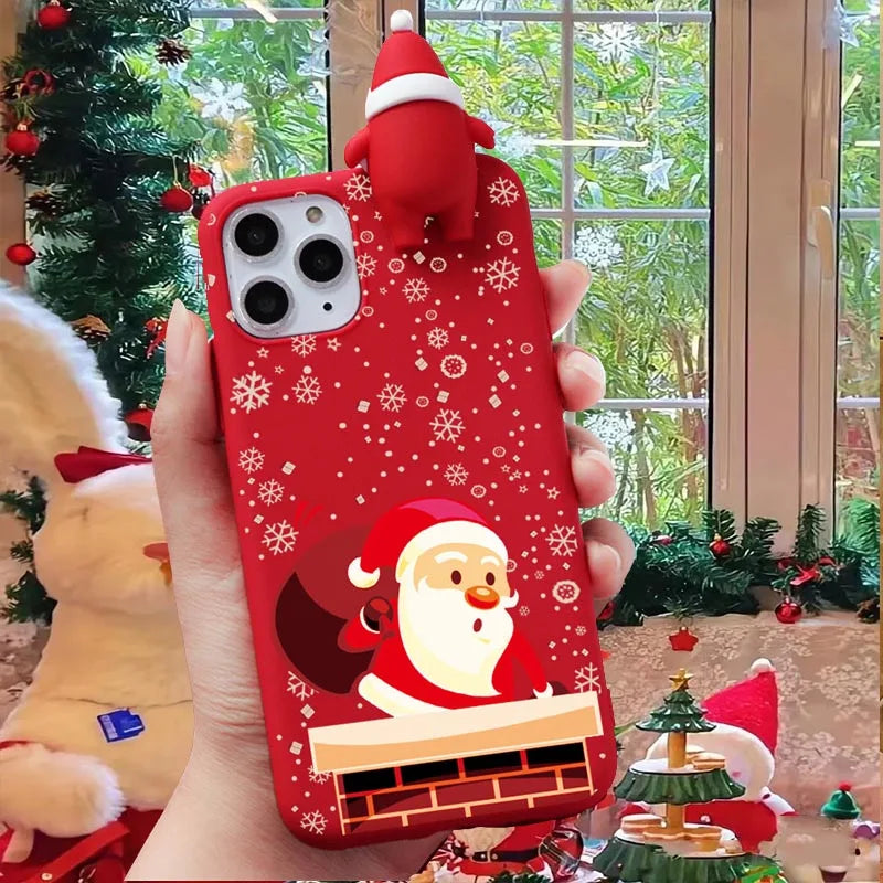 3D Bär Santa Weihnachts Handyhülle für Samsung S25