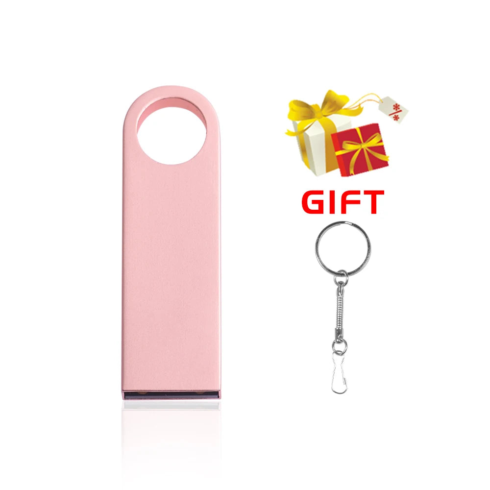 Bunter USB-Metall-Stick 4GB–128GB mit Schlüsselanhänger