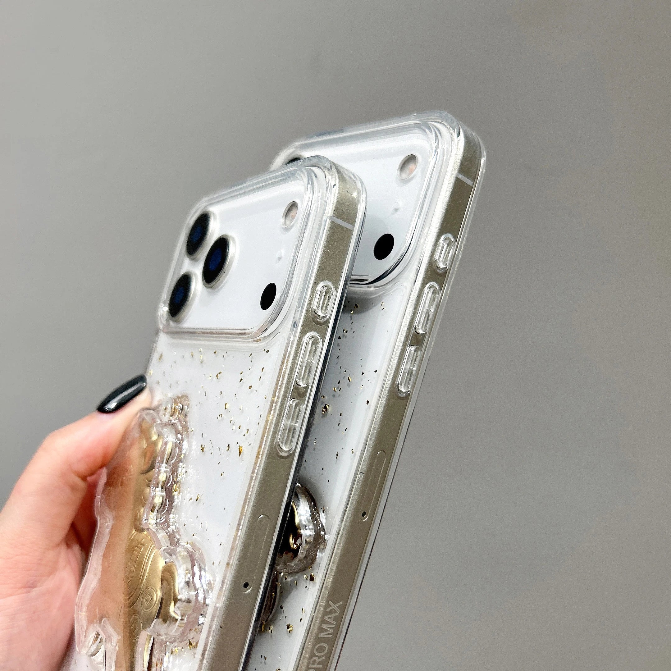 3D Goldfolie Cartoon Glitzer Hülle für iPhone 17 Pro Max