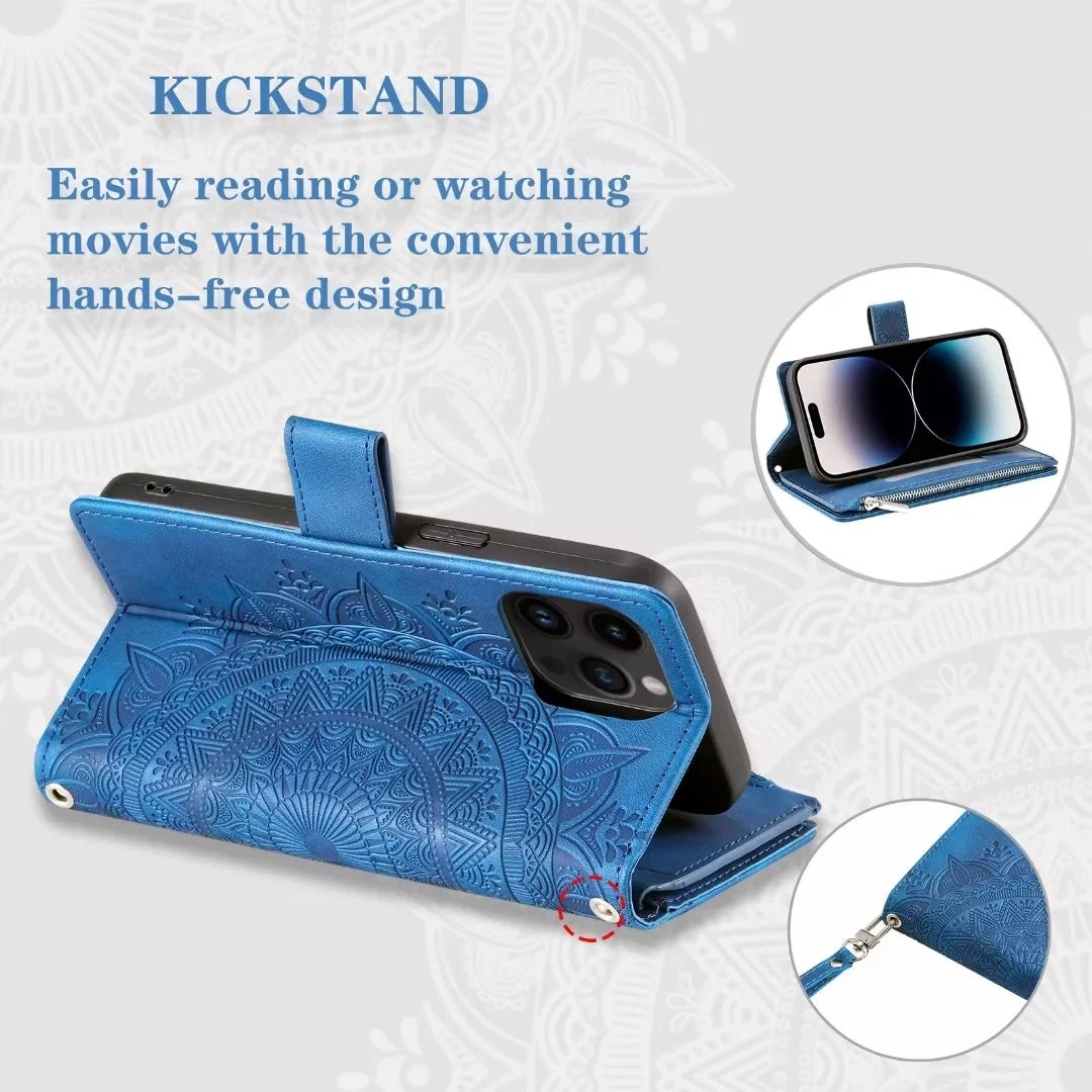 Leder Flip Hülle für Samsung Galaxy