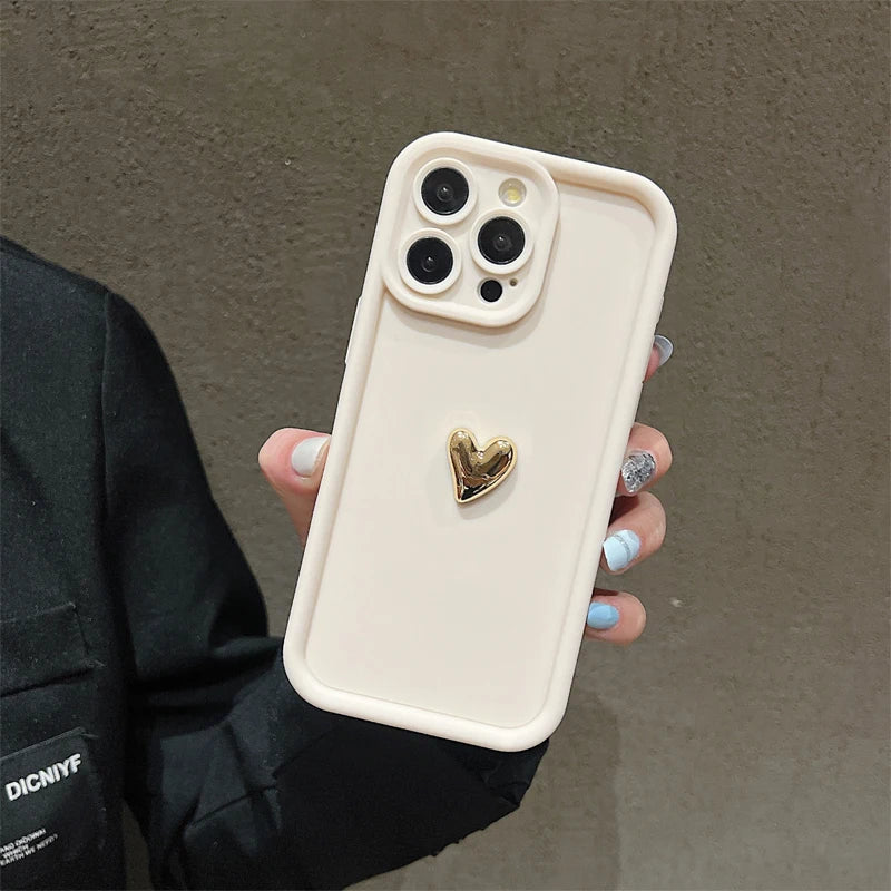 3D Herz Silikon Hülle iPhone