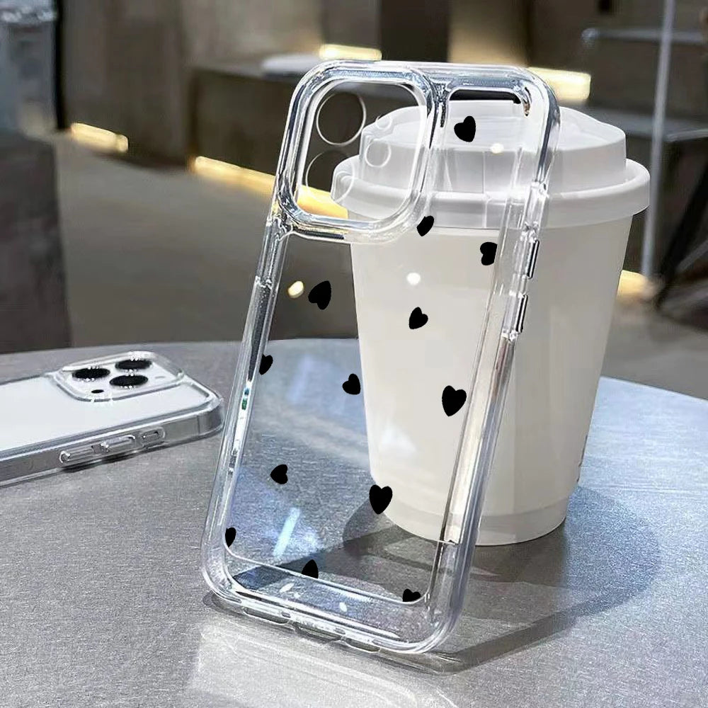 Klares Herz Design Case für iPhone 17