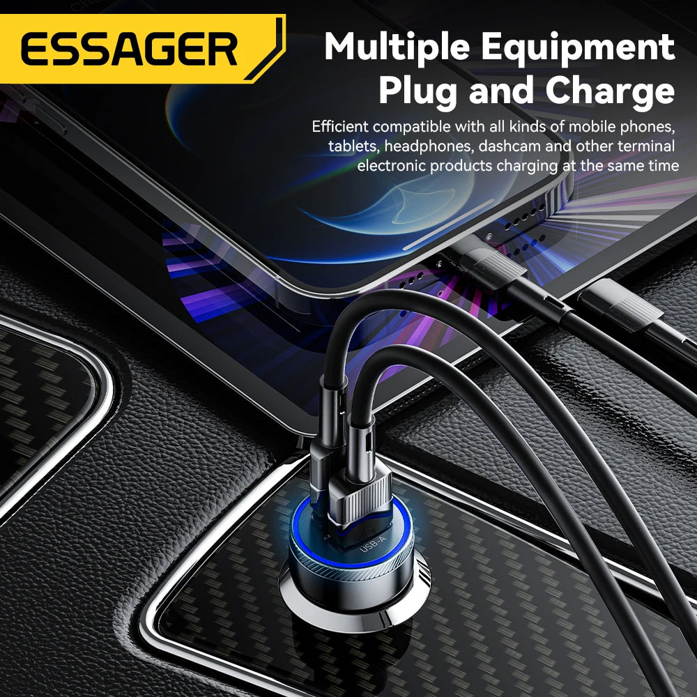 Essager 54W USB Autoladegerät Schnellladung Typ C