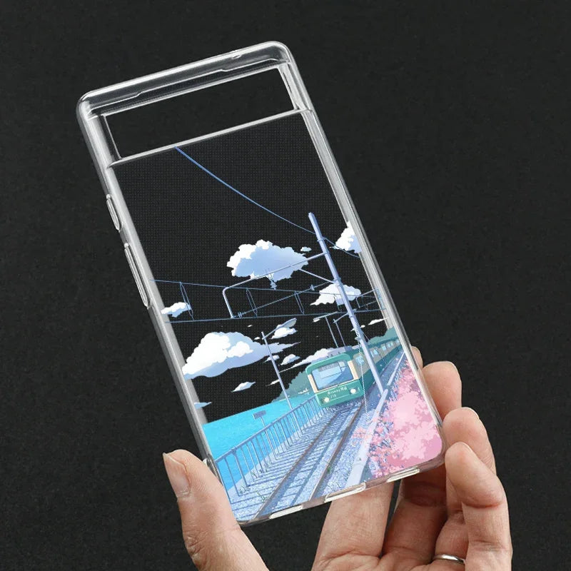 Anime Landschaft Hülle für Pixel 6–8 Pro