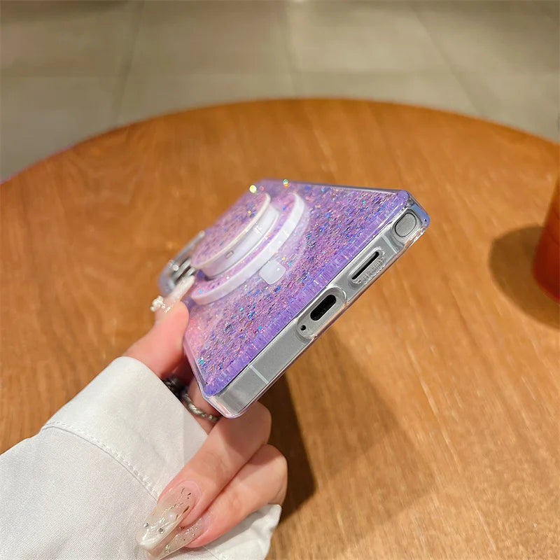 Glitzer Luxus Magnet Hülle für Samsung S25 Ultra