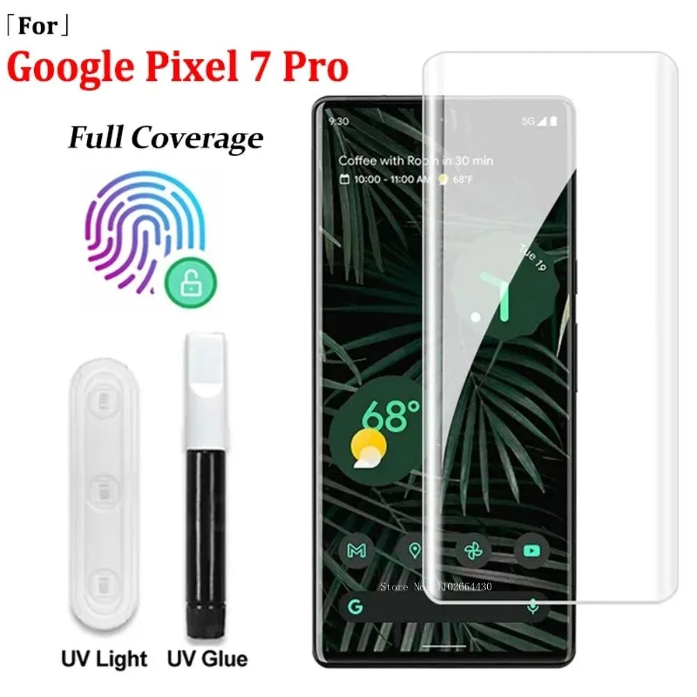 UV-Glas Displayschutz für Google Pixel 5–7 Pro