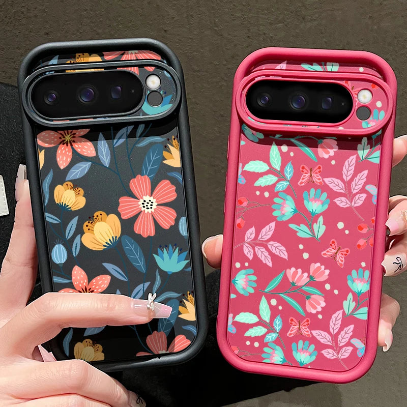 Bunte Blumen TPU-Hülle für Pixel 7–9