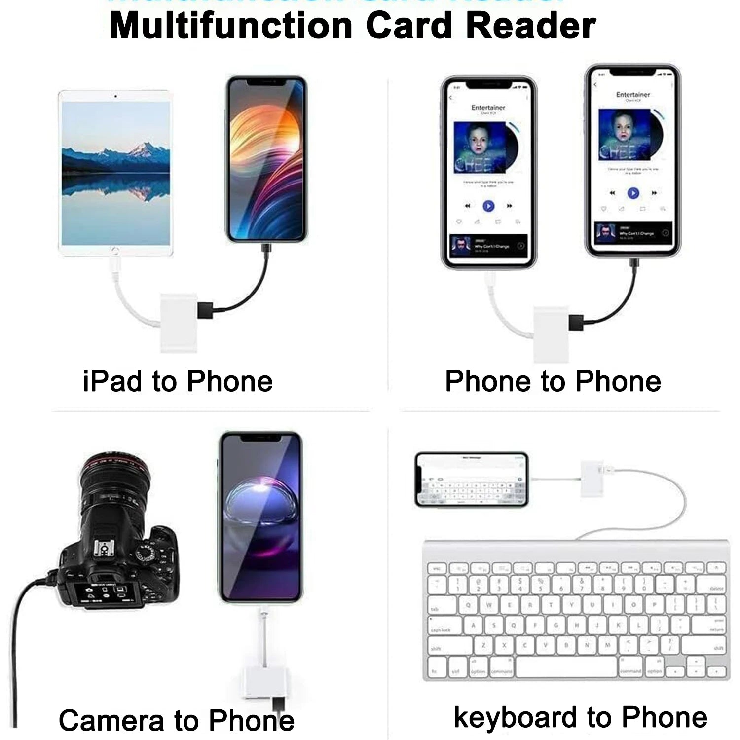4-in-1 USB OTG Kartenleser SD TF Adapter